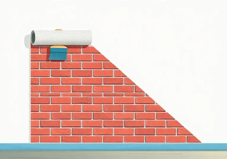 Pose de papier peint, rouleau et brosse à maroufler